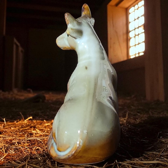 Vtg 90's Kirklands Potters Garden II Porcelain Ox Cow Bull Nativity Replacement - Picture 5 of 12